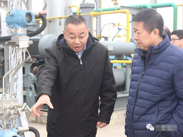 安徽省經(jīng)信廳王燈明副廳長蒞臨萬豪能源調(diào)研指導(dǎo)