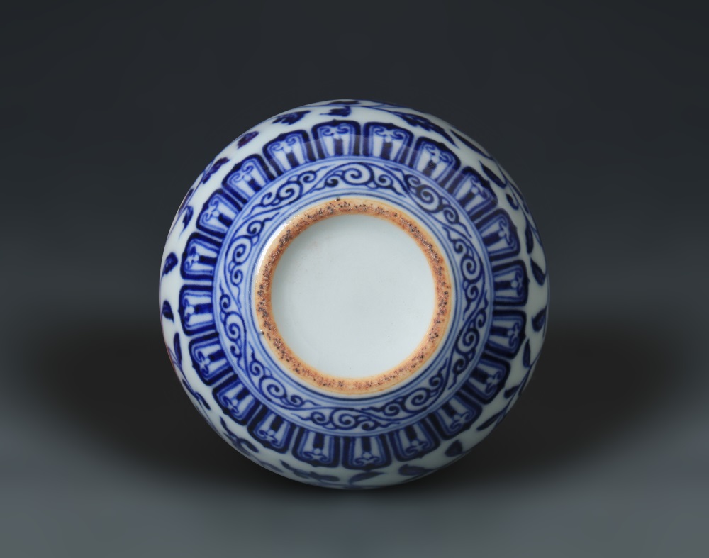 明宣德 青花四季花卉纹水盂 (6).JPG