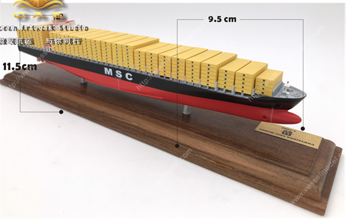 35cm集装箱船舶模型 仿真集装箱船舶模型制作 海艺坊船模工厂