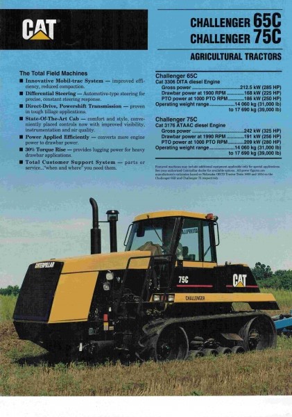 卡特彼勒-挑战者65C 75C拖拉机
