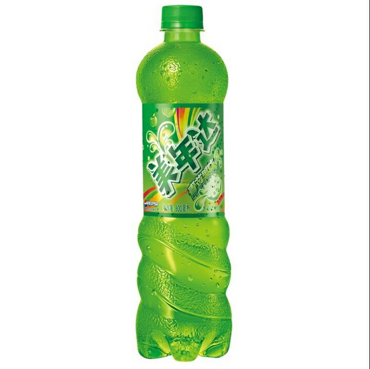 美年达苹果味汽水600ml