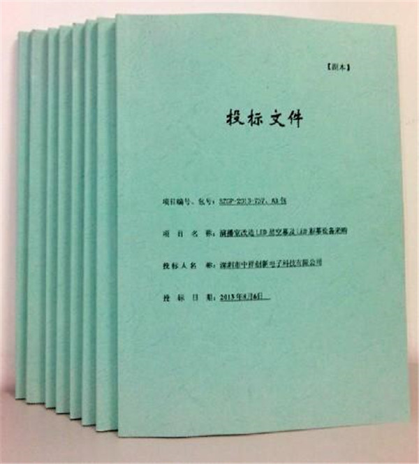 纸质版标书案例