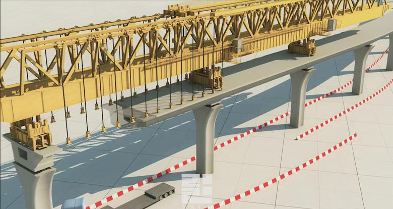 高架桥机械操作动画