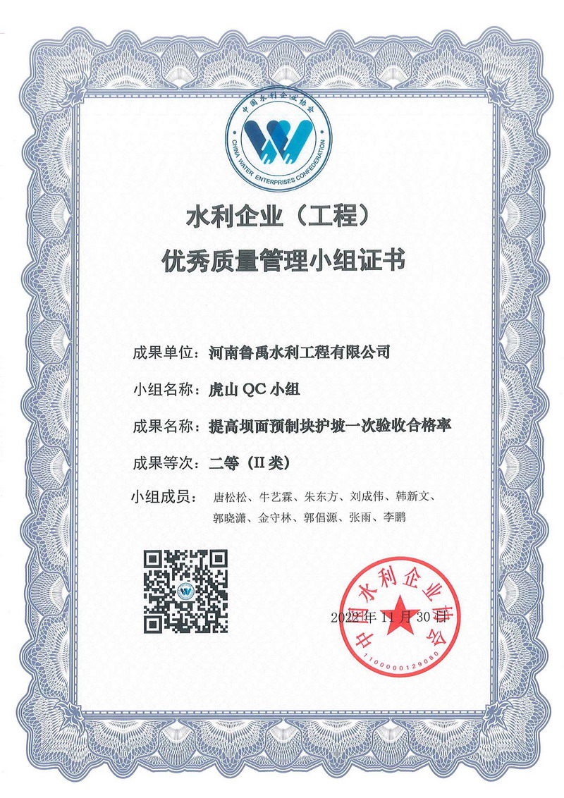 虎山QC小組二等成果